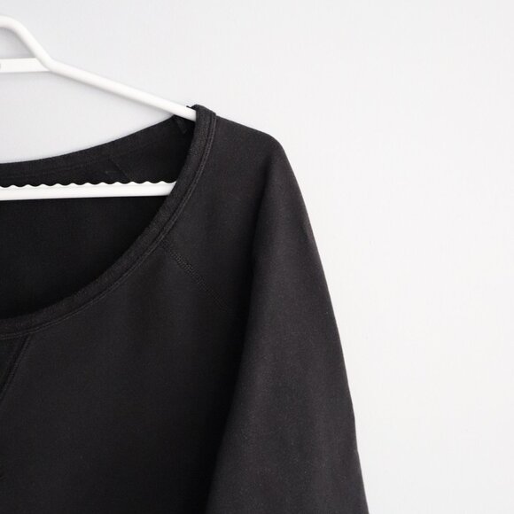 Lululemon Womens Meditate Black Sz 4 Activewear High-Low Wide Neck Sweatshirt - Picture 7 of 12